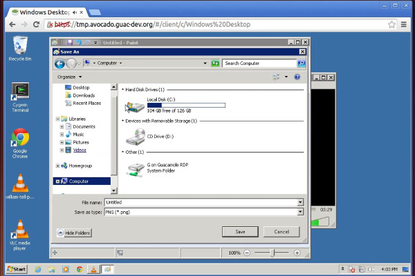 Screenshot of Guacamole 0.9.4